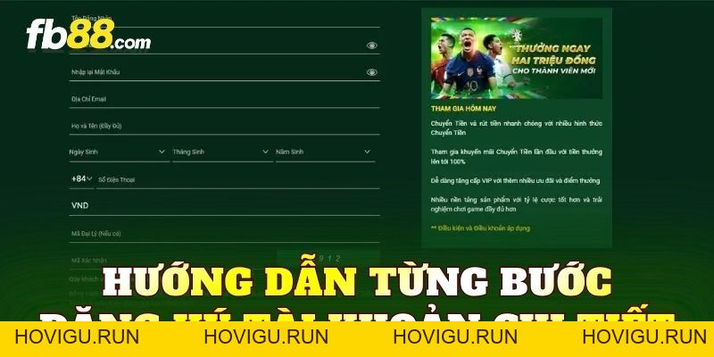 Đăng Ký Tài Khoản Nhanh Gọn Với Hướng Dẫn Chi Tiết - hovigu
